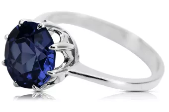 925 Silver Sapphire Vintage Ring Unikátní VRC157S